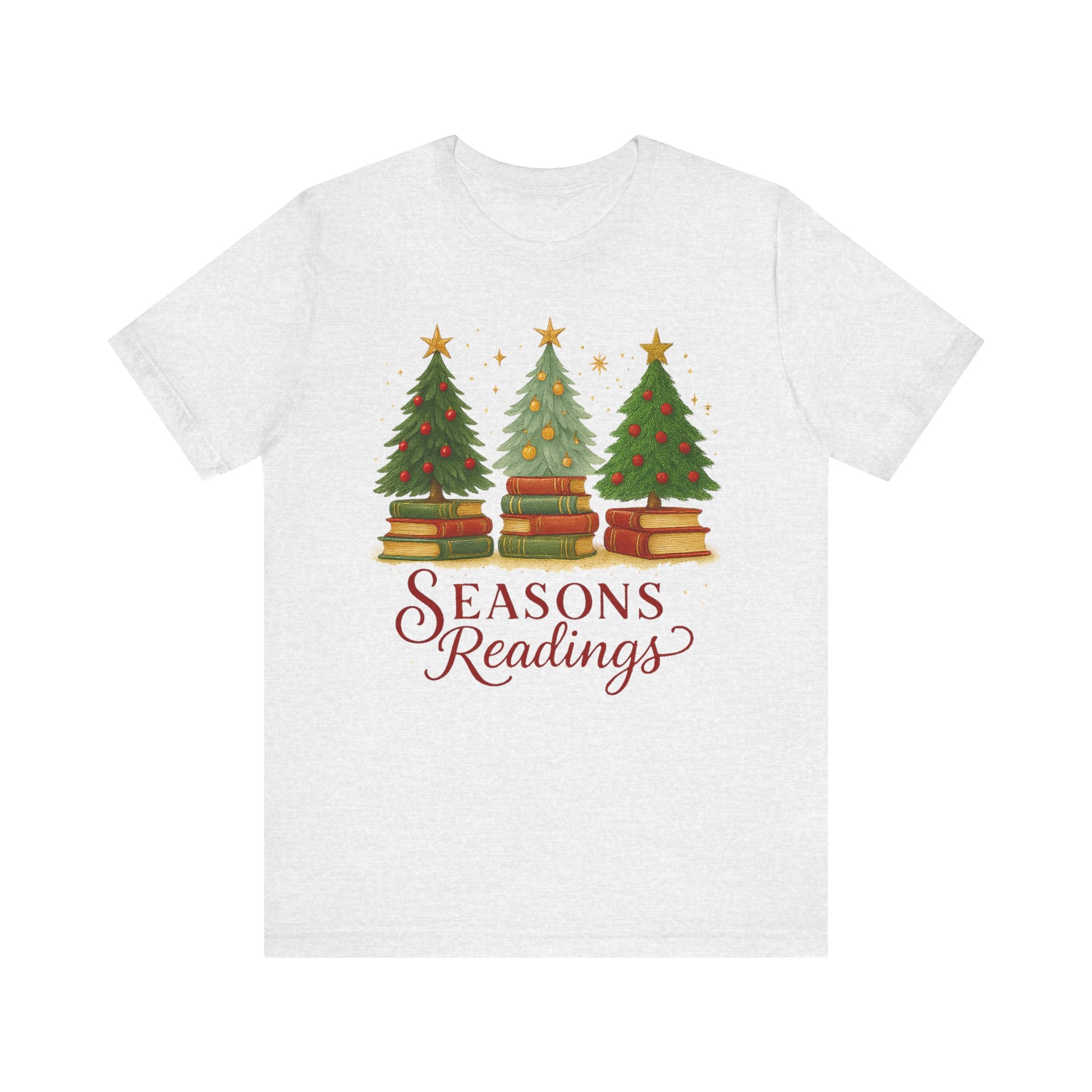 Seasons Readings Book Lover Christmas Shirt, Cozy Holiday Tee for Readers and Librarians