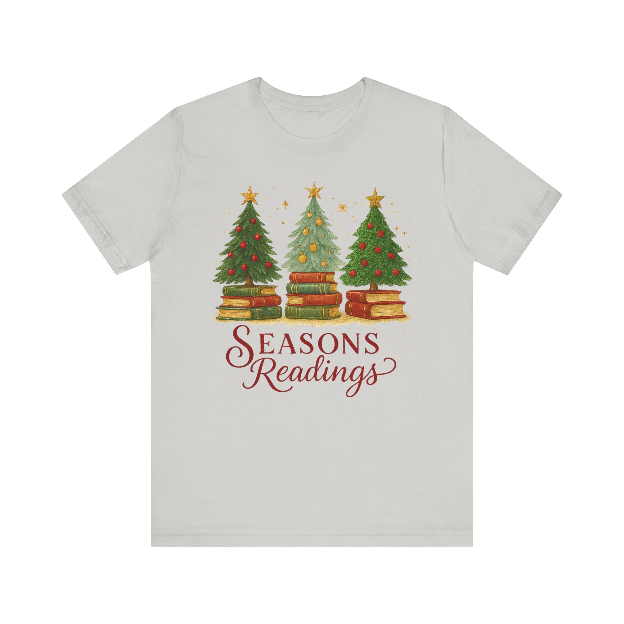 Seasons Readings Book Lover Christmas Shirt, Cozy Holiday Tee for Readers and Librarians